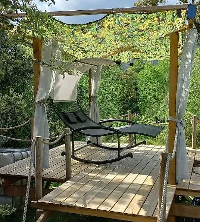 Yourte Au Calme Avec Piscine 럭셔리텐트 *